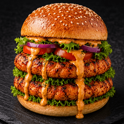 Double Peri Peri Chicken Burger 
